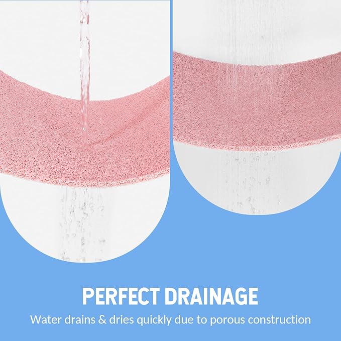 Non-Slip Bathtub Mat, 2 Pack Anti Slip Shower Mat, Fast Drying Bathtub Mats, Foot Scrubber Mat, Anti Slip Mat for Tub, Floor, Bathroom, Kitchen, Home, Hotel (Pink 24"×16"+24"×16")