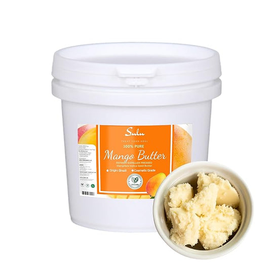 7 Lbs USDA Organic Refined Expeller Pressed Mango Butter- Cosmetic Grade-Cruelty Free-Vegan-Soap Making-Skin Care-Bulk Size