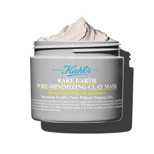 Kiehl's Rare Earth Pore Minimizer Face Mask, with Bentonite and Amazonian White Clay and Allantoin, Oil Absorbing Facemask for Normal to Oily Skin - 4.2 fl oz