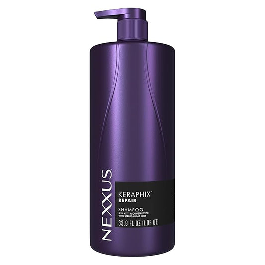 Nexxus Keraphix Shampoo With ProteinFusion for Damaged Hair Keratin Protein, Black Rice, Silicone-Free 33.8 oz