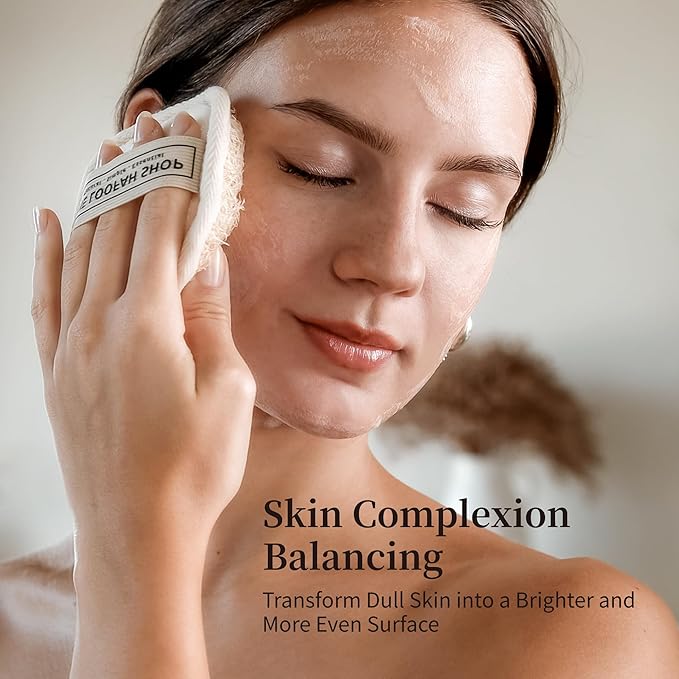 Premium Loofah Face Scrubber, Exfoliating Face Luffa Pad, Natural Cleansing Loofah Sponge for Deep Exfoliation. EcoFriendly Loofa for Men and Women in Cotton Travel Pouch, (1pack 4pcs)