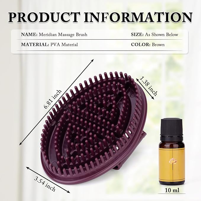 2 PCS Meridian Massage Brush, Meridian Brush for Belly, Stomach, Beauty Salon Professional Custom Massage Comb, Full Body Relaxation Comb Tools