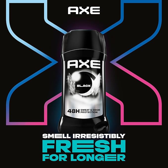 AXE Antiperspirant Stick for Men 12 Count Black 48 Hour Sweat and Odor Protection for Long Lasting Freshness, Frozen Pear & Cedarwood Men's Deodorant 2.7 oz
