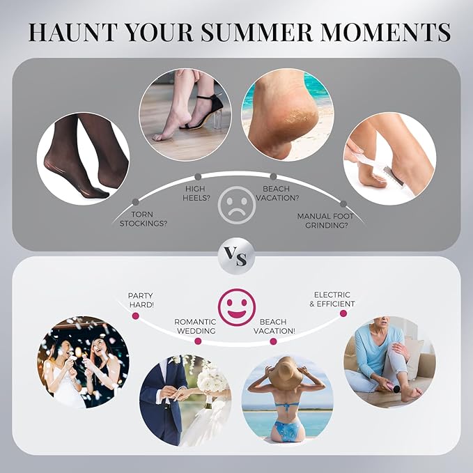 krofaue Electric Foot File Remover Callus - Professional Aluminum File Grinder Adjustable Pedicure Tools with 60pcs Sandpaper Disks for Dead Skin