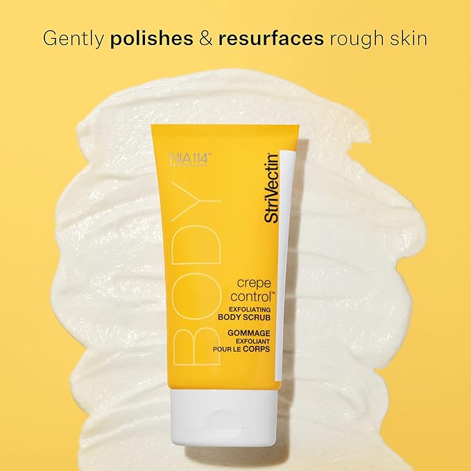 StriVectin Tighten & Lift Crepe Control Exfoliating Body Scrub, Targets Crepiness and Rough, Dull Skin, 5 Fl Oz, white
