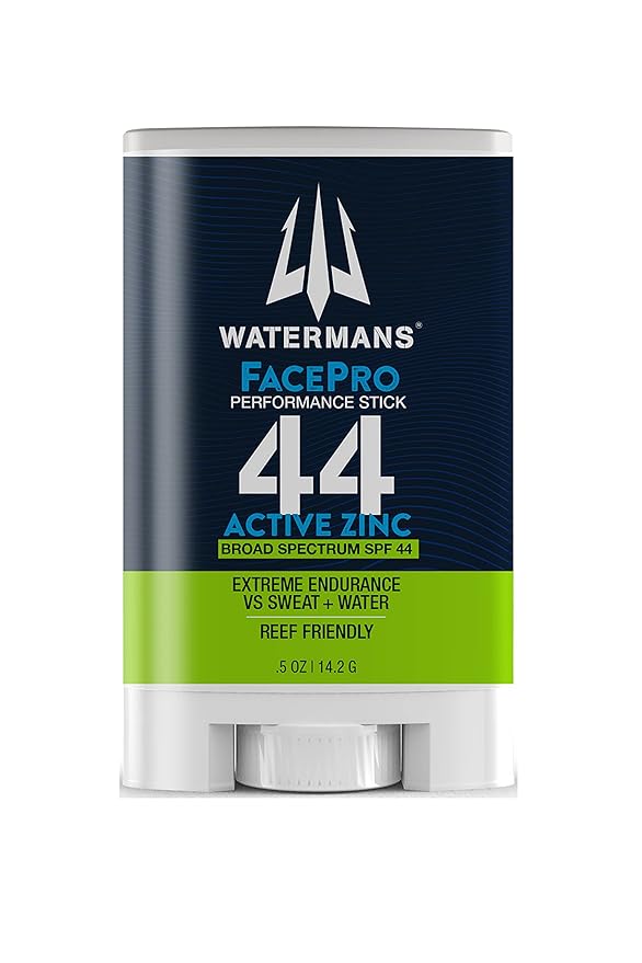 Watermans FacePro SPF 44 Mineral Zinc Oxide Stick for Face – Reef-Safe, Broad Spectrum UVA/UVB Protection, Travel-Friendly Sun Care