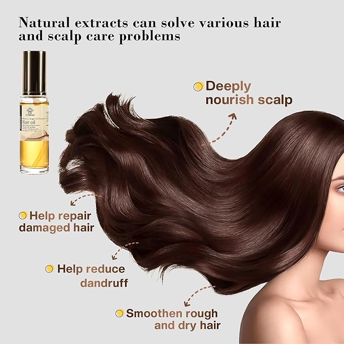 Morocco Argan Oil for Hair Treatment - Deep Moisturizing Hair Oil for Dry Damaged Hair - Natural Hair Care Oil for Soft Bonding and Shine Intensifying - 50ml
