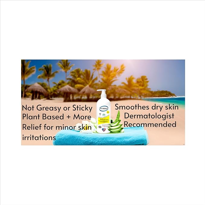 GLY MIRACLE SUN SPF30 Sunscreen Moisturizer: Hydrate and Protect Dry, Cracked Skin with Broad Spectrum UV Block - 16 oz Apricot Breeze