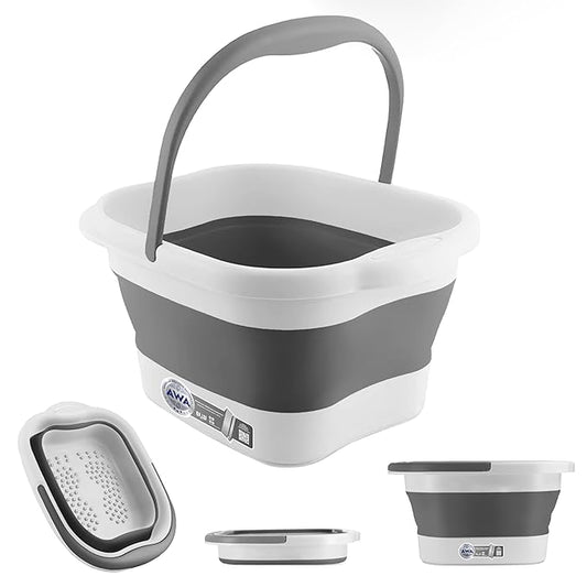 Foot Soaking Tub for Soaking Feet, Collapsible Foot Tub, Foot Bath Soak Tub with Massage Nodes, Large Pedicure Foot Spa Bucket, Portable Foot Soaker Container for Foot Care Routine at Home