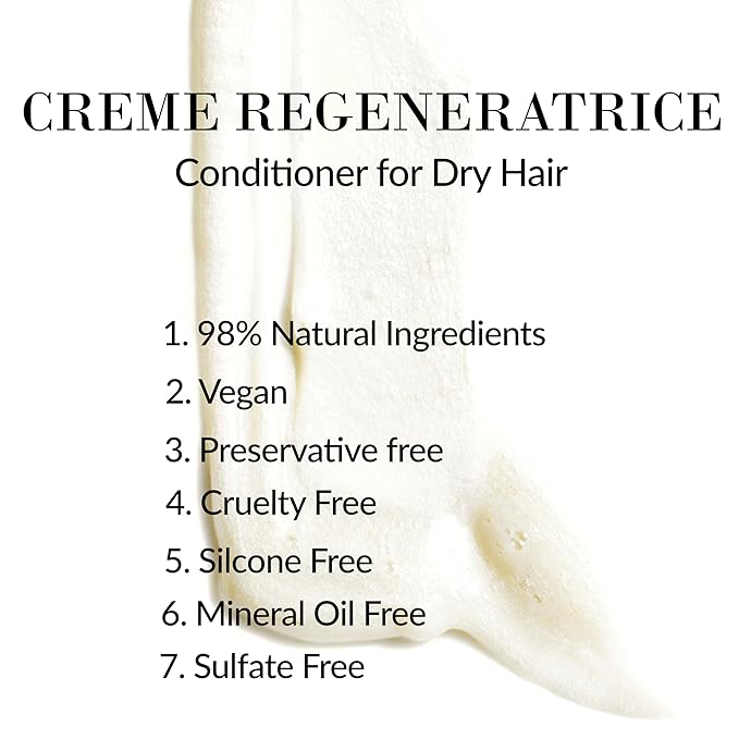 Leonor Greyl Natural Conditioner for Dry and Damaged Hair, Creme Regeneratrice Paris - Detangle, Hydrate, Strengthen & Protection, 3.3 FL Oz