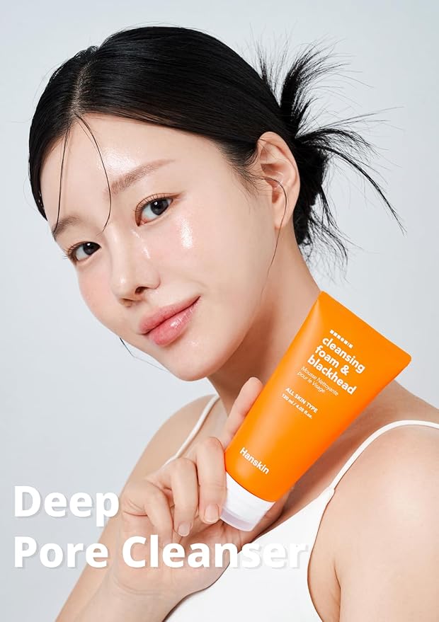Hanskin Deep Pore Care Trio – PHA Cleansing Oil, Foam Face Wash & BHA Cleansing Balm | Double Cleanse & Blackhead Care | Korean Oil Cleanser Set, K-Beauty