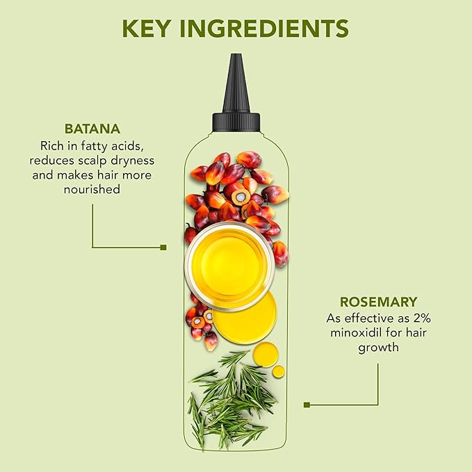 Botanic Hearth 100% Pure Rosemary Batana Oil for Hair Growth | Hair Oil Repairs Dry Damaged Hair, Strengthening, Healthier - Hair Tonic, 6.7 Fl Oz (2 Pack)