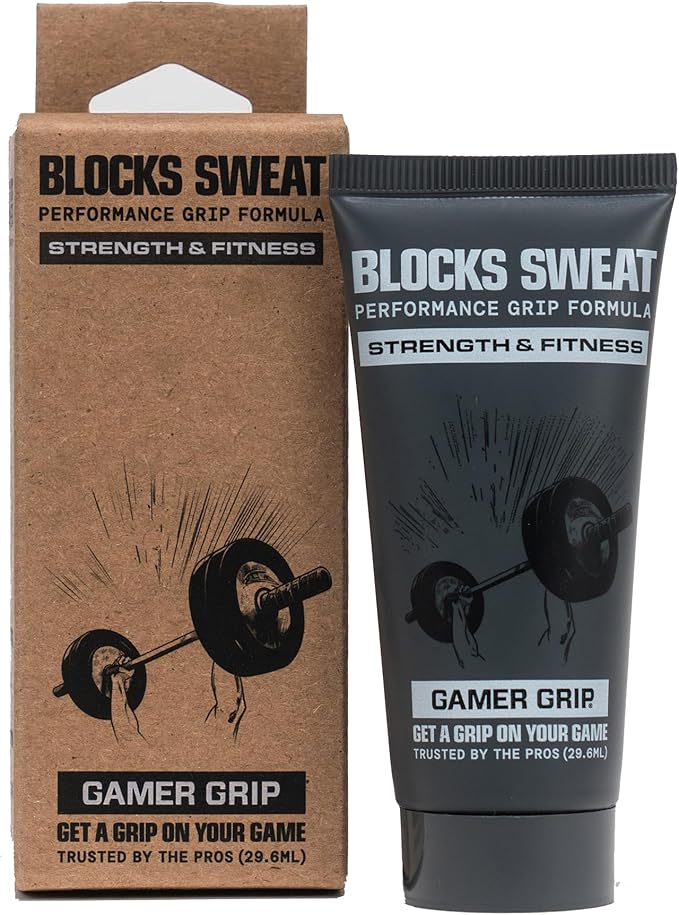 Gamer Grip Strength & Fitness Cream for Sweaty Hands - Chalk-Free Liquid Formula Grip Cream for Weightlifting, Climbing, Golf, Gymnastics Grips & Pole, Sweat Control for Instant Dry Hands, Made in USA