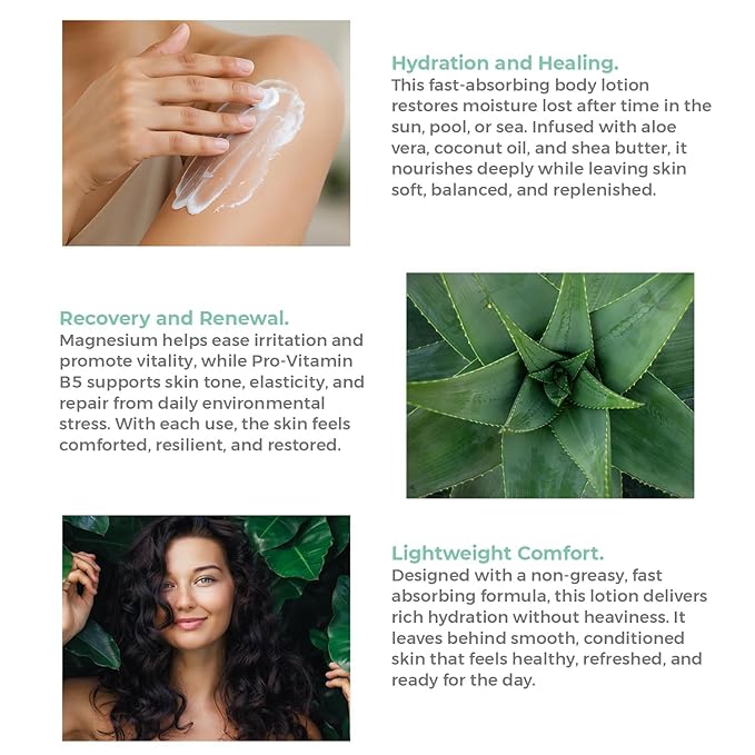 OLIOLI Replenishing Body Lotion 15.2oz | Moisturizing Body Lotion with Aloe Vera, Coconut Oil, Shea Butter & Vitamin E | Hydrating for Sun, Sea & Pool Recovery