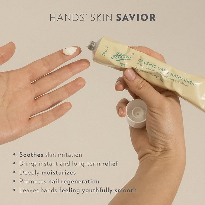 Alba1913 Vegan Daily Hand Cream for Dry Cracked Hands for Women & Men - Moisturizing, Fast Absorbing, Non-Greasy Cream for Working Hands, and Dry Skin, Soothes Skin Irritation - Travel Size 2.64 fl oz