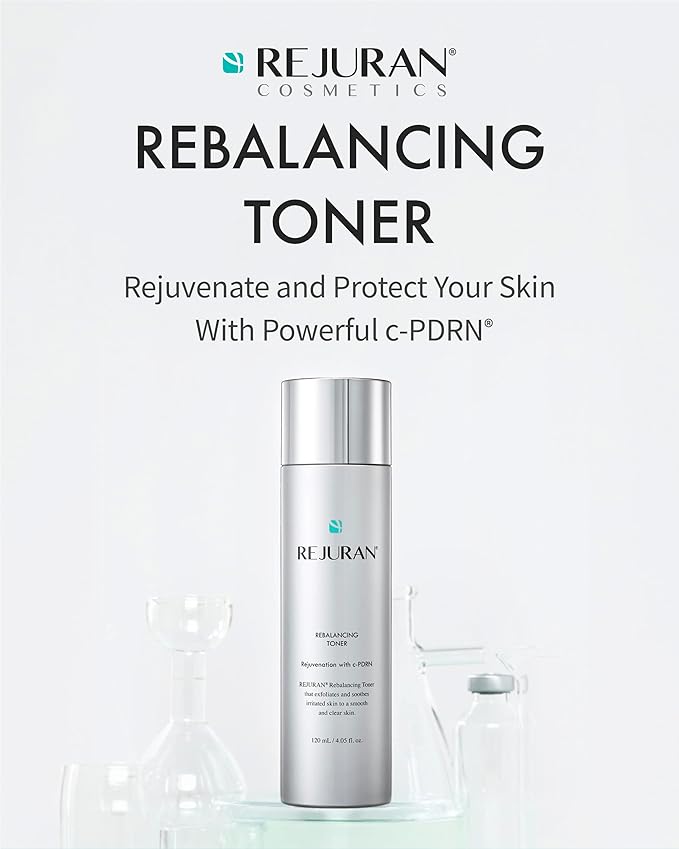REJURAN® Rebalancing Toner, c-PDRN® – Salmon DNA Hydrating & Soothing Facial Toner for Skin Texture, Pore Care & Barrier Support with Salmon DNA. Korean Skin Care (4.05 fl oz)
