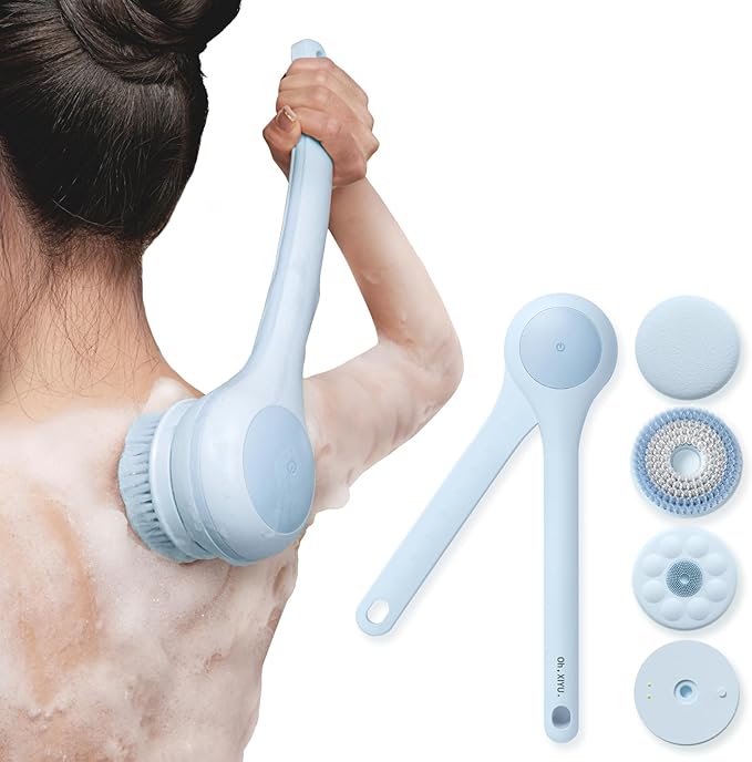Electric Body Brush Bath Brush Head - Lotion Applicator Head, Sky Blue, Only Suitable for Oh,XIYU. XY1 Electric Bath Brush