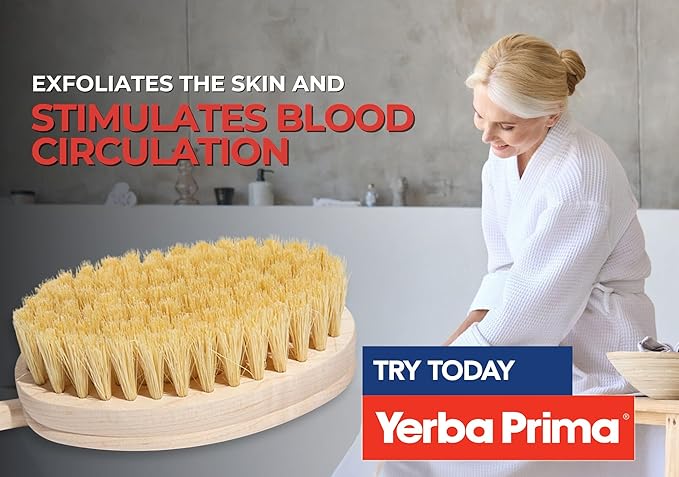 Yerba Prima Tampico Dry Skin Brush for Exfoliating and Blood Stimulation (Pack of 3)