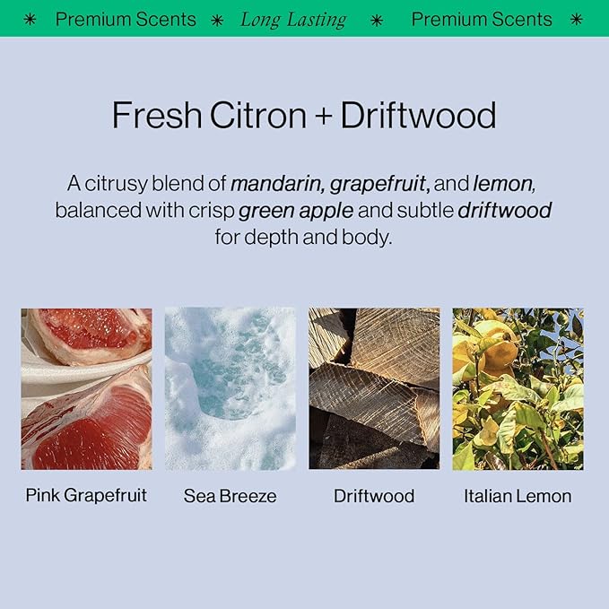 OffCourt Sulfate-Free Body Wash for Men & Women - Non-Drying Exfoliator with Glycolic & Lactic Acids Leaves Skin Fresh & Smooth with Fresh Citrus and Driftwood, 14 Fl. Oz (Pack of 1)