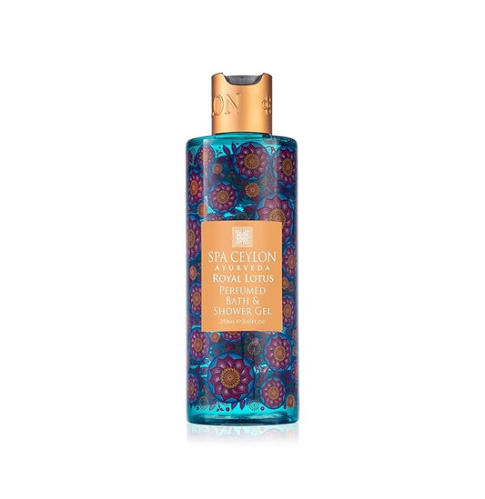 SPA CEYLON Royal Lotus Perfumed Bath & Shower Gel, Natural Body Wash, Moisturizing Body Cleanser, Foaming Gel, Paraben, Sulphate & Fragrance-Free, Suitable For All Skin Types