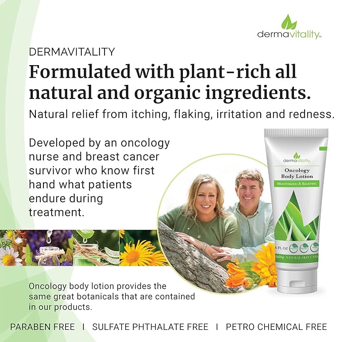 UltimateVitality Oncology Cream for Chemo Patients - Natural Organic Chemo Lotion, Paraben and Pthalate Free Moisturizing Lotion for Sensitive and Irritated Skin - 6 Ounces