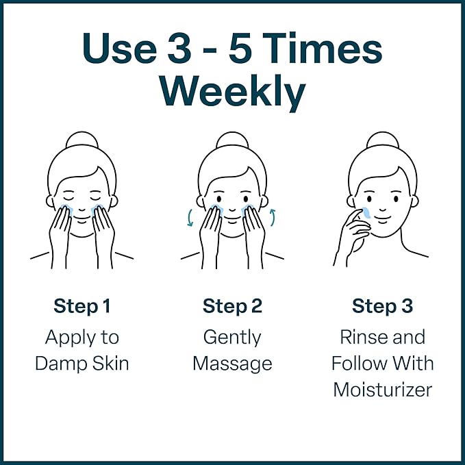 QRxLabs Glycolic Acid Face Wash Gel Cleanser - Ingrown Hair Relief & Dark Spot Correction Facial Exfoliator - Oil Control Cleanser - Unscented, 6 Fl Oz