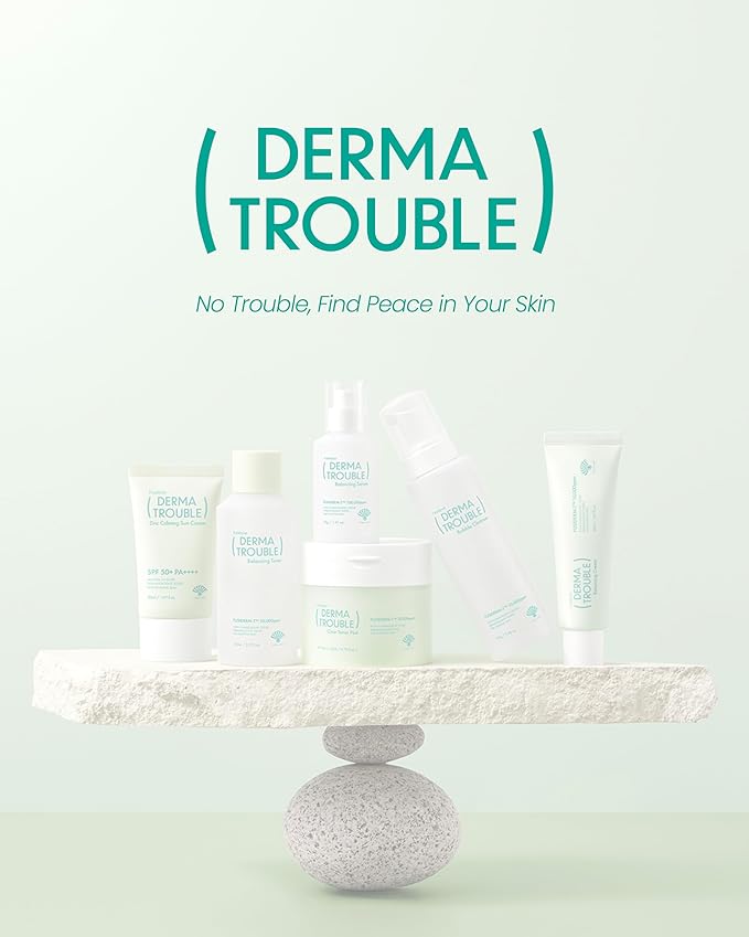 Derma Trouble Bubble Cleanser 5.46floz Gentle Low-pH Bubble Cleanser for Comedonal Acne Remove Excess Sebum Dead Skin Impurities Korean Skin Care with Fusiderm-T 10000ppm