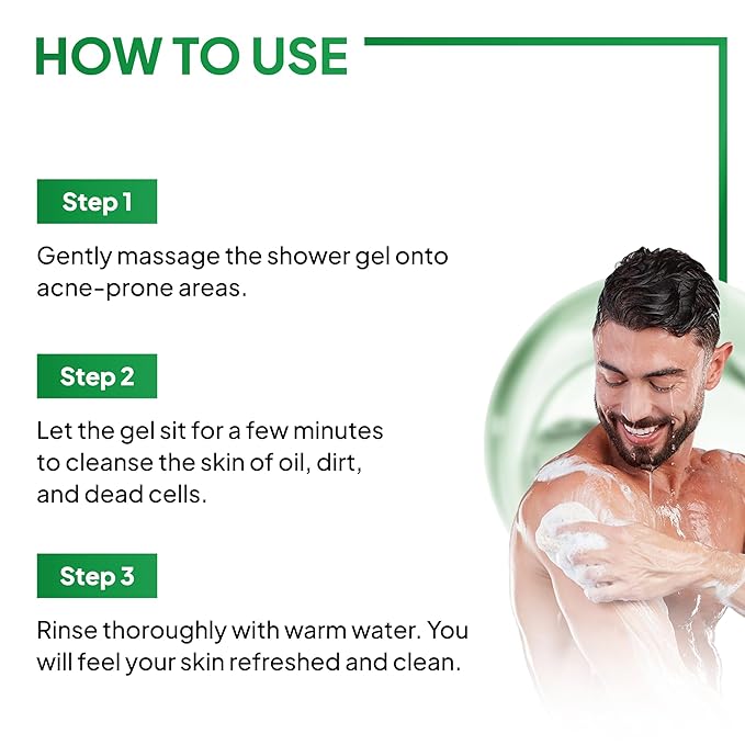 Anti Acne Glycolic Acid Body Wash for Acne Prone Skin, Helps Improve Skin Texture with Salicylic and Azelaic Acid, 5.07 Fl Oz (1)