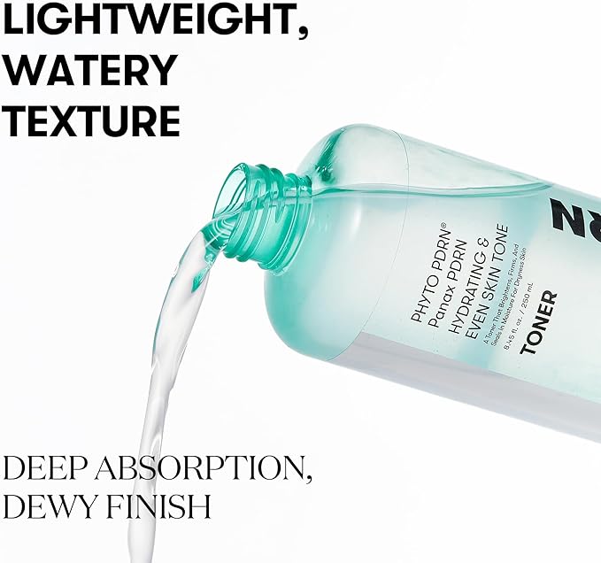 VT COSMETICS PDRN Toner, Hydrating Facial Toner with 50,000ppm Vegan PDRN, Korean Wild Ginseng, Niacinamide & Panthenol, Lightweight, Fragrance-Free, Skin Soothing, Korean Skincare (8.45 fl. oz.)