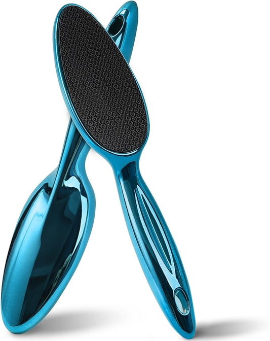 Glass Foot File, Foot Scrubber for Hard Skin Remover - Foot Callus Remover, Pedicure Tools for Feet Dead Skin, Foot Care for Women and Men, Gentle Effective Heel Scraper (Blue)
