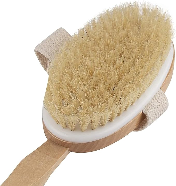 Juvale Dry Brushing Body Brush - Versatile Dry & Shower Brush - Long-Handle Back Scrubber - Bath Scrubber with Removable Handle - Pack of 2, 16.9 in