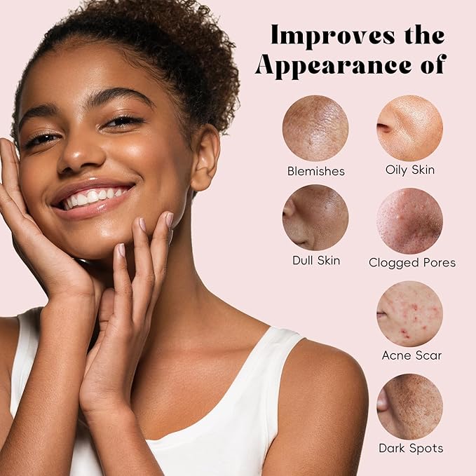 Face Mask Set, 4Pcs Clay Mask, Face Masks Skin Care with Vitamin C, Charcoal, Mugwort and Purple Clay, Skincare Christmas Gift for Blackheads & Oil Control, Stocking Stuffers for Teen Girls