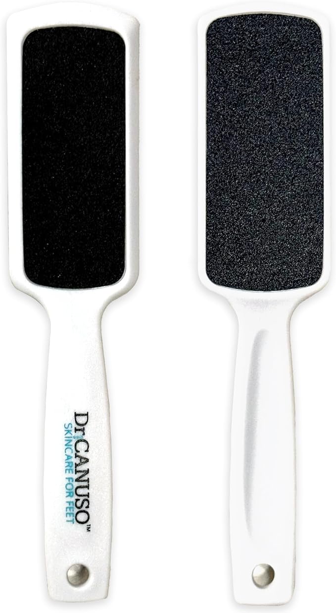 Dr. Canuso Double Sided Toenail Fungus Foot File Callus Remover Foot Scrubber, Safe Professional Pedicure Foot Rasp Removes Thick Toenails Cracked Heels, Dead Skin, Feet Scraper Tools Wet and Dry Feet
