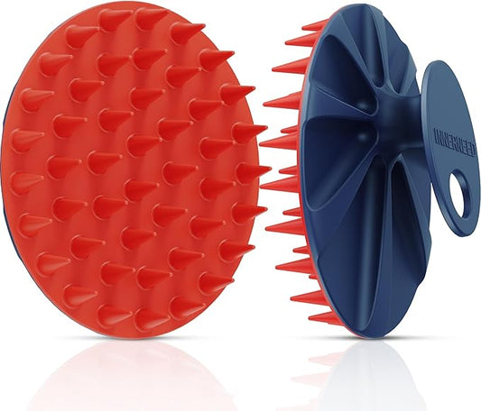 INNERNEED Magnetic Silicone Scalp Scrubber for Hair Washing – Soft Thick Bristles, Palm-Sized Shampoo Brush for Wet or Dry Scalp Massage, Improves Circulation & Scalp Health