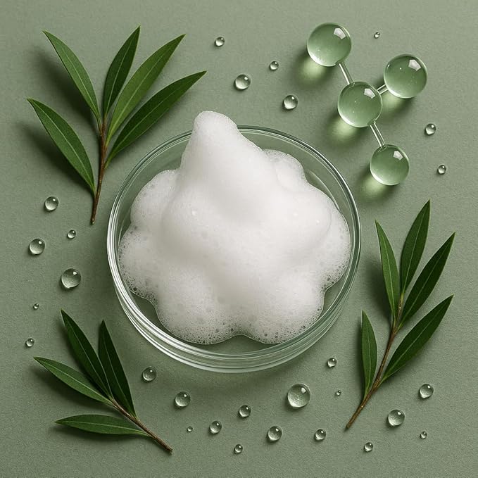 SpaScriptions Tea Tree & Salicylic Acid Foaming Facial Cleanser, pH Balanced, Non Comedogenic, Paraben Free, For All Skin Types, 5 fl oz / 150 mL