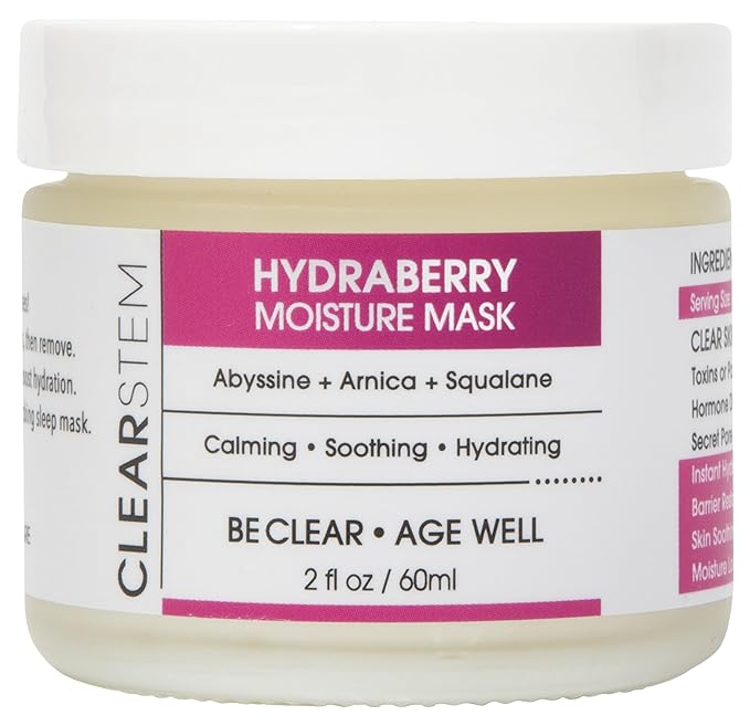CLEARSTEM HYDRABERRY Hydrating Face Mask for Women - Night Mask for Sleeping for Women with Ceramides, Arnica & Magnesium PCA - Overnight Mask for Evening Hydration to Nourish & Protect Skin Barrier