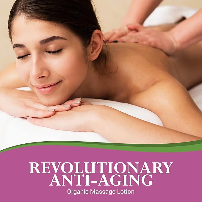 Organic Naturals Bamboo Silk Massage Lotion by Lotus Touch - 100% Pure Bamboo Silk Powder, Green Tea Extract & Aloe Vera - Unscented - Moisturizing, Fast Absorbing - Soft, Silky Glide – 8 Ounces