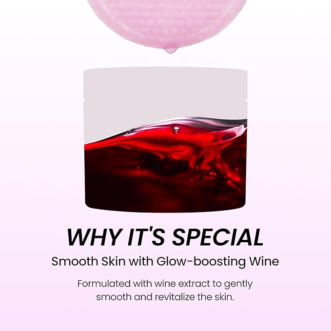 DERMALOGY by NEOGENLAB Bio-Peel Gauze Peeling Pads (Wine, 30 pads) - Exfoliating & Firming Peeling Pad with PHA & Red Wine & Resveratrol & Acid Hyaluronic - Korean Skin Care