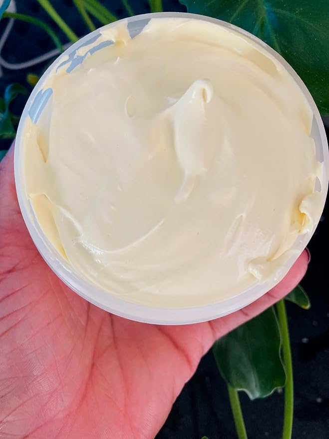 Mango Butter 2 LB Pure, Natural, Hand -packed, Fresh & Fluffy in DIY mixes | Obtained from Mango seeds | Use for DIY leave in conditioner, Salves, Body Butter, Lotions & Soaps