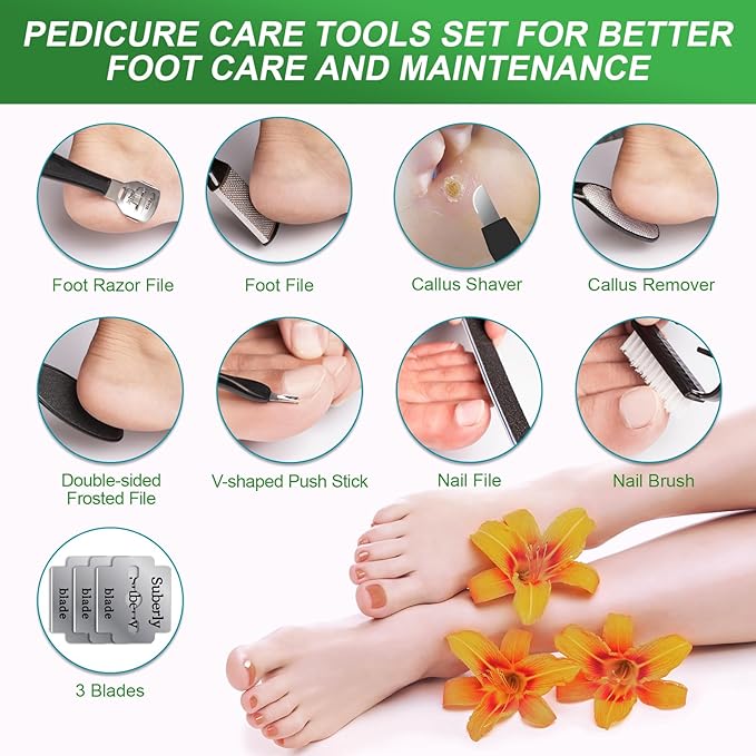 Electric Callus Remover for Feet Rechargeable Portable Electronic Foot File Pedicure Tools 16 In 1 Foot Callus Remover Kit Foot Scrubber Professional Foot Care To Remove Dead Skin Hard Skin Dry Cracks