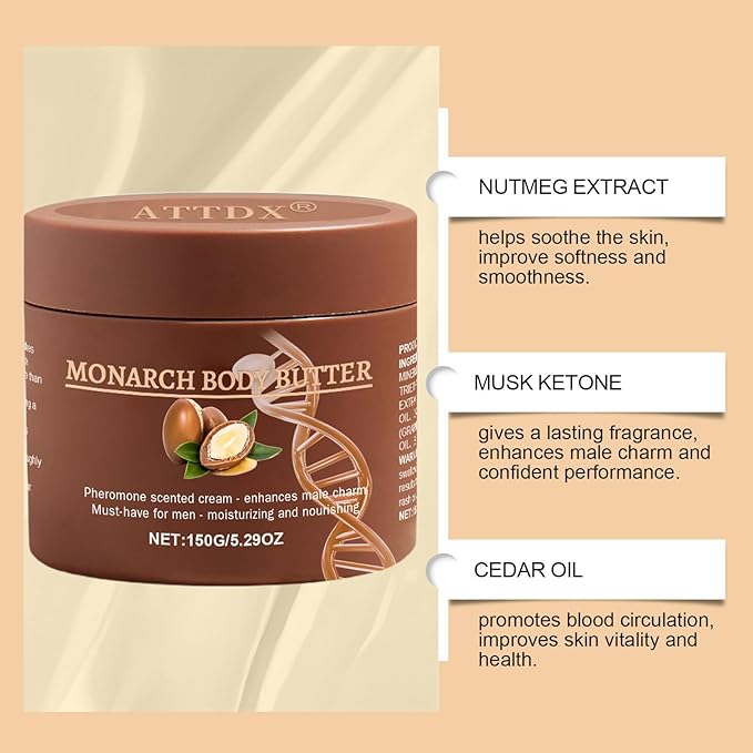Pheromone Scented Cream, Body Butter for Men, Cologne Body Butter for Men, Pheromone body butter for men, Hydrates and moisturizes to enhance attractiveness (2)