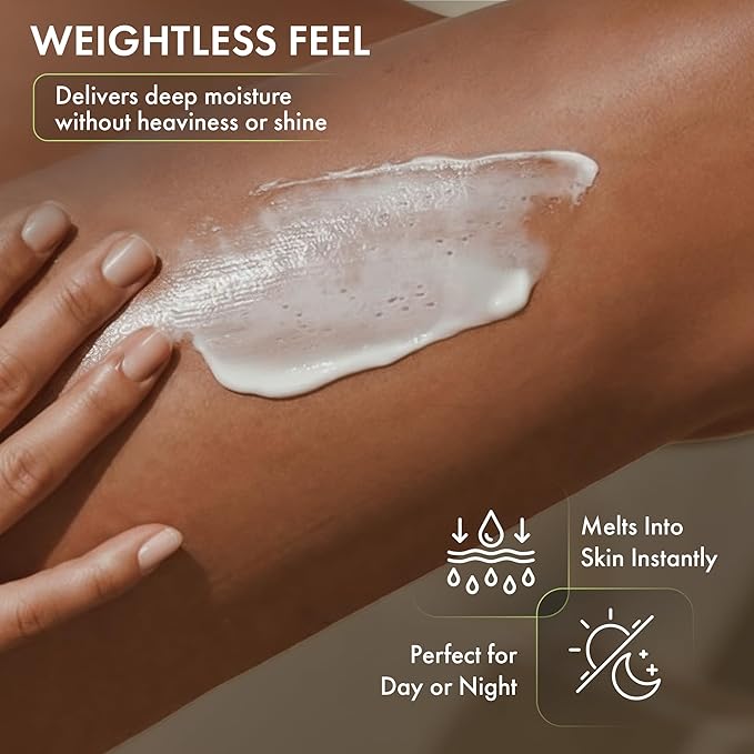 Hydrating Silk Peptide Body Butter - Lightweight Non-Greasy Moisturizer with Aloe Vera, Vitamin E & Herbal Extracts for Dry, Rough, and Sensitive Skin - Deep Nourishment Body Glaze & Hydration