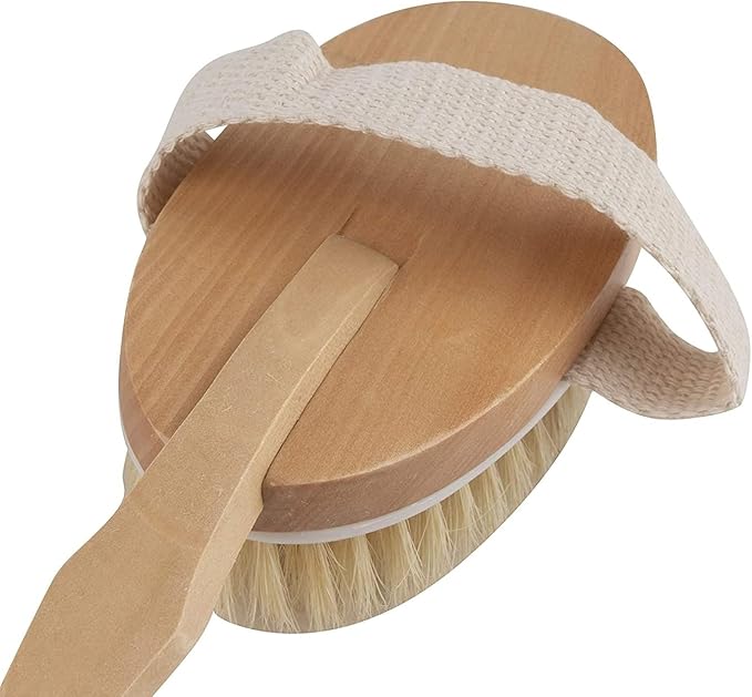 Juvale Dry Brushing Body Brush - Versatile Dry & Shower Brush - Long-Handle Back Scrubber - Bath Scrubber with Removable Handle - Pack of 2, 16.9 in