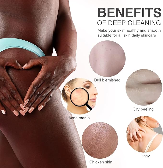 UJFQBH 2 Pieces African Bath Sponge African Net Long Net Bath Sponge Exfoliating Shower Body Scrubber Back Scrubber Skin Smoother,Great for Daily Use (Green)