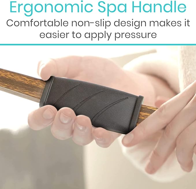 Vive 17” Shower Loofah with Long Handle - Exfoliating Back & Body Scrubber for Men & Women - Luffa Sponge on a Stick for Bathing, Cleaning - Includes Extra Handheld Lufa, Hook & String to Hang on Wall