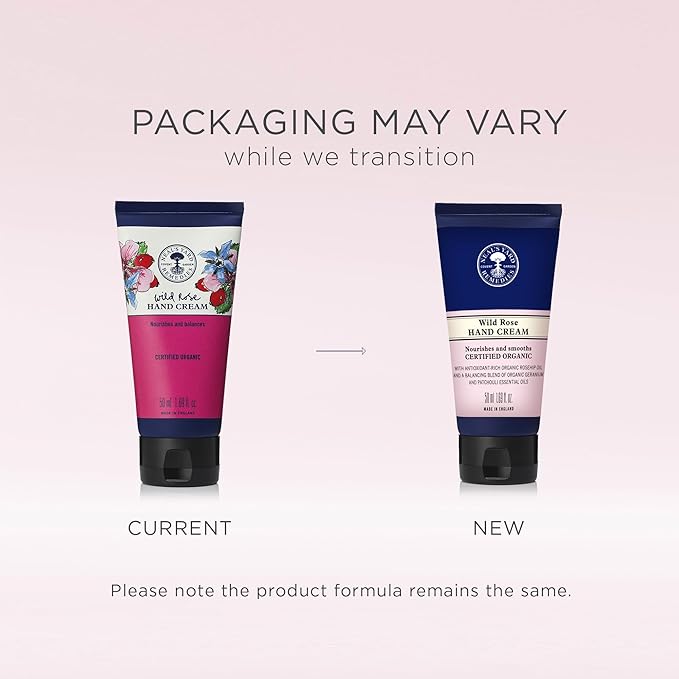 Neal's Yard Wild Rose Hand Cream, Nourishing Hand Lotion, Softens & Balances Dry Skin, Vegan Approved & Cruelty-Free, 50mL