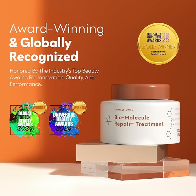 FOUR REASONS Bio-Molecule Repair Hair Mask for Damaged Hair – Hydrating & Deep Conditioning Hair Mask & Bond Repair Treatment for Dry, Frizzy, or Color Treated Hair – Vegan & Sulfate-Free, 10.1 Fl Oz