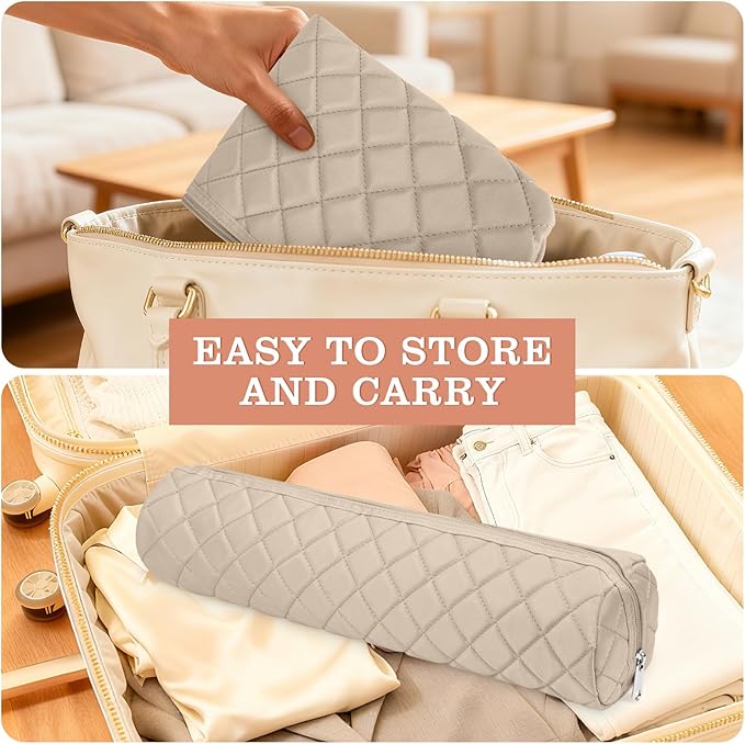 Large Hot Hair Tools Organizer Bag Portable Travel Heat Resistant Storage Case Pouch for Curling Irons, Flat Irons, Hair Straighteners and Styling Tools(17.7" x 3.9")