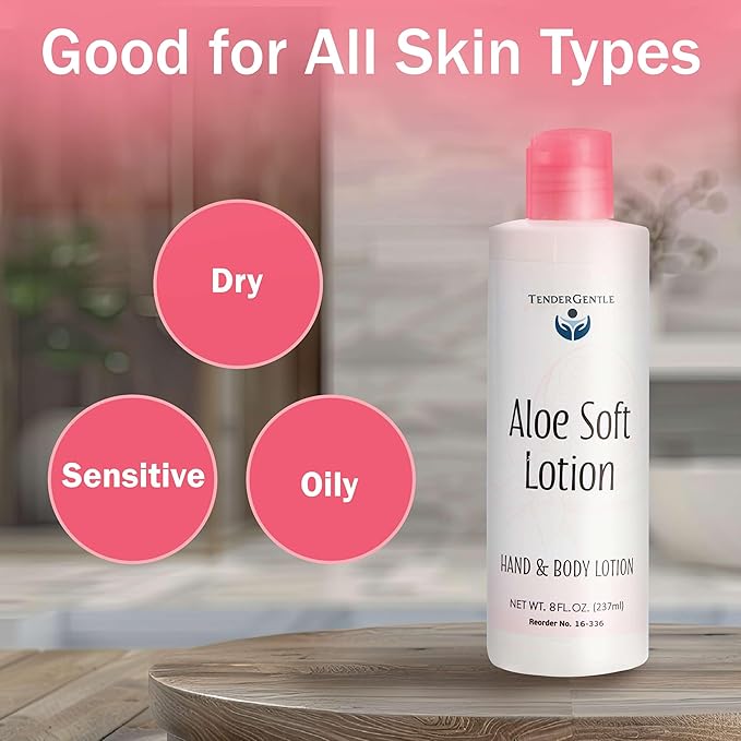 Aloe Lotion for Hands and Body - 6 Bottles with 8 oz of Aloe Vera Lotion for Dry Skin - Good for Sensitive Skin and Extra and Severely Dry Skin - Aloe Vera Moisturizer