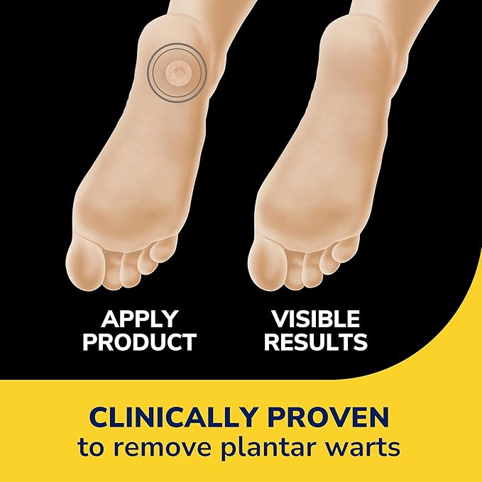 Dr Scholl's Clear Away Plantar Wart Remover Extra-Thick Bandages for Feet, 24 Treatments - Clinically Proven Effective Wart Removal and Cushioning Pain Relief, Comfortable Multi-Day Coverage Patches